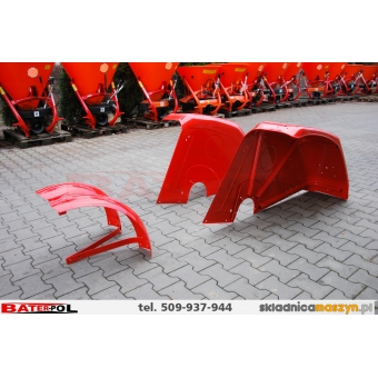 Zestaw błotników metalowych lakierowanych kolor czerwony RAL2002 